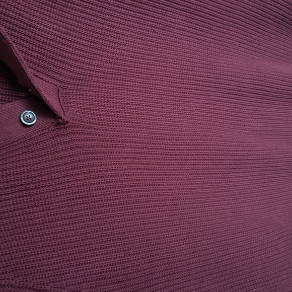 American Eagle Maroon Chunky Knit Button Collar Sweater Sz XXL Men of - Picture 7 of 17